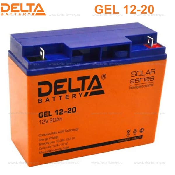 Аккумуляторная батарея Delta GEL 12-20 (12V / 20Ah) в Владивостоке
